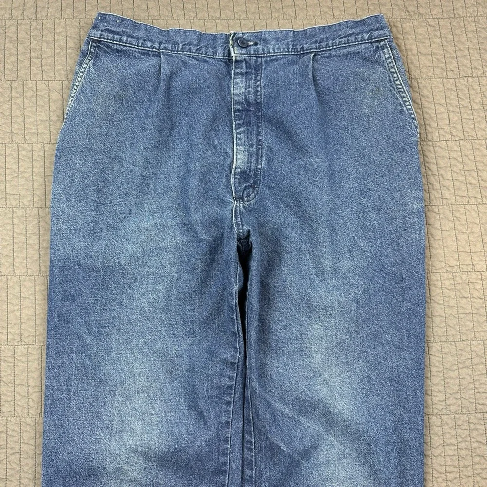 Vtg LL Bean Jeans Men's 36x34 (32x31) Blue‎ Denim Straight Leg Union Made In USA